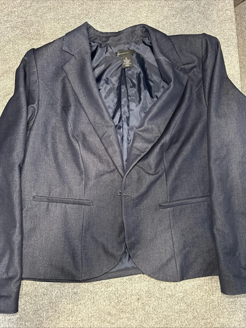 Lane Bryant Navy Single-Button Blazer